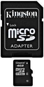 KINGSTON 4GB MICRO SECURE DIGITAL CLASS 4 HIGH CAPACITY 2 ADAPTERS