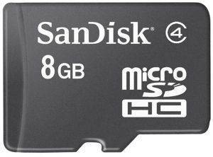 SANDISK 8GB MICRO SECURE DIGITAL HIGH CAPACITY