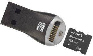 SANDISK 4GB ULTRA MEMORY STICK MICRO M2 WITH READER
