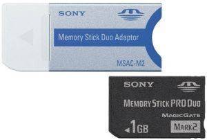 SONY 1GB MEMORY STICK PRO DUO MARK2 WITH ADAPTER