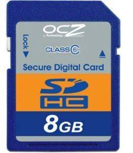 OCZ SECURE DIGITAL DUAL HC 8GB CLASS 6