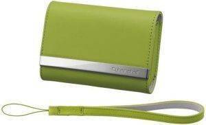 SONY HIGH- GRADE CARRY CASE GREEN IN GENUINE LEATHER, LCS-THPG