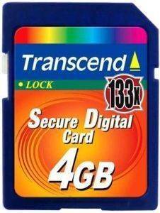 TRANSCEND 4GB TRANSCEND SECURE DIGITAL 133X