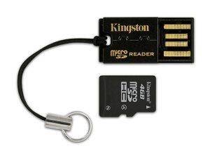 KINGSTON MRG2+SDC/4GB 4GB MICRO SDHC WITH GEN 2 READER