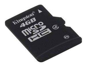KINGSTON 4GB MICRO SECURE DIGITAL CLASS 4 HIGH CAPACITY