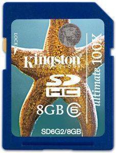 KINGSTON SD6G2/8GB 8GB SDHC ULTIMATE 100X CLASS 6