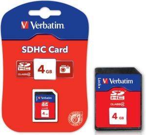 VERBATIM SD 4GB CLASS 4 RETAIL PACK