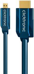CLICKTRONIC HC295 MICRO HDMI TO HDMI CABLE 2M CASUAL