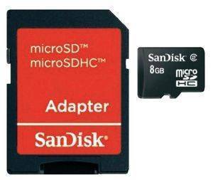 SANDISK 8GB MICRO SD HIGH CAPACITY WITH ADAPTOR CLASS 4