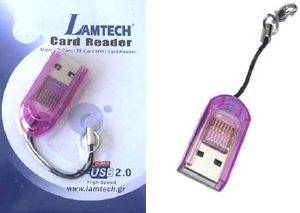 LAMTECH MICRO SD/TF MINI CARD READER PURPLE