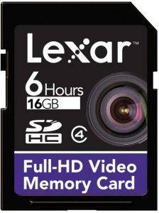 LEXAR 16GB CLASS 4 FULL-HD SDHC VIDEO CARD