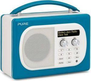 PURE EVOKE MIO TEAL PORTABLE DAB DIGITAL AND FM RADIO