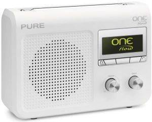 PURE ONE FLOW PORTABLE MUSIC STREAMING AND RADIO SYSTEM WHITE