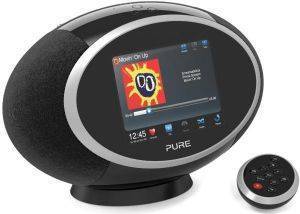 PURE SENSIA 200D CONNECT PORTABLE MUSIC STREAMING/RADIO SYSTEM WITH TOUCHSCREEN AND RECORD BLACK
