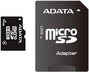 ADATA 4GB MICRO SECURE DIGITAL HIGH CARACITY WITH ADAPTER CLASS 4