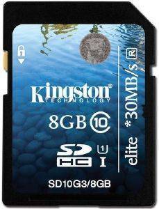 KINGSTON SD10G3/8GB SDHC 8GB CLASS 10 UHS-I ELITE