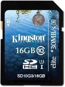 KINGSTON SD10G3/16GB SDHC 16GB CLASS 10 UHS-I ELITE