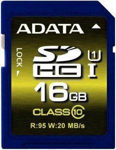 ADATA 16GB SECURE DIGITAL HIGH CAPACITY UHS-I U1 CLASS 10