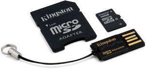 KINGSTON MBLY10G2/16GB 16GB MICROSDHC CLASS 10 + SD ADAPTER + USB ADAPTER