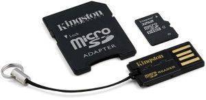 KINGSTON MBLY4G2/32GB 32GB MICROSDHC CLASS 4 + SD ADAPTER + USB ADAPTER