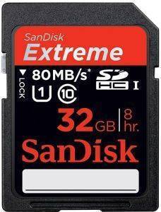 SANDISK EXTREME SDHC UHS-I CARD 32GB CLASS 10 SDSDXS-032G