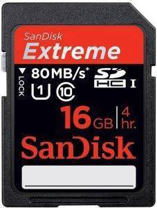 SANDISK EXTREME SDHC UHS-I CARD 16GB CLASS 10 SDSDRX3-016G