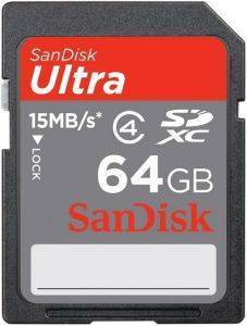 SANDISK 64GB ULTRA SECURE DIGITAL SDXC CLASS 4