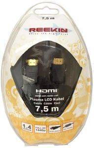 REEKIN HDMI HIGH SPEED WITH ETHERNET CABLE FULL HD 7.5M
