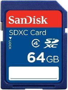 SANDISK 64GB SECURE DIGITAL XC CLASS 4 SDSDB-064G-B35