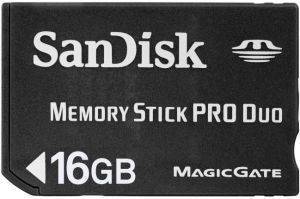 SANDISK MEMORY STICK PRO DUO 16GB SDMSPD-016G-B35