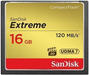 SANDISK SDCFXS-016G-X46 EXTREME 16GB COMPACT FLASH UDMA-7 MEMORY CARD