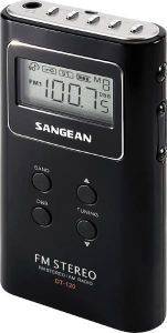 SANGEAN DT-120 FM-STEREO/AM POCKET RECEIVER BLACK