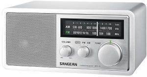 SANGEAN WR-11 FM/AM WOODEN CABINET RECEIVER WHITE