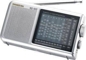 SANGEAN SG-622 FM/MW/SW 1-10 WORLD RECEIVER SILVER