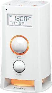 SANGEAN K-200 FM-RDS (RBDS)/AM/AUX-IN DIGITAL TUNING CLOCK RADIO WHITE