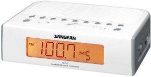 SANGEAN RCR-5 FM/AM DIGITAL TUNING CLOCK RADIO SILVER