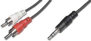 LAMTECH LAM325246 AUDIO CONNECTION CALBE STEREO PLUG 3.5MM TO 2XRCA PLUG 2.5M