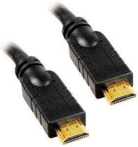 INLINE HDMI CABLE HIGH SPEED WITH ETHERNET 20M BLACK