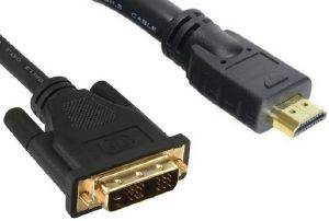 INLINE HDMI TO DVI ADAPTER CABLE HIGH SPEED 0.5M BLACK