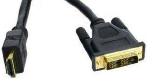 INLINE HDMI TO DVI ADAPTER CABLE HIGH SPEED GOLD 2M BLACK