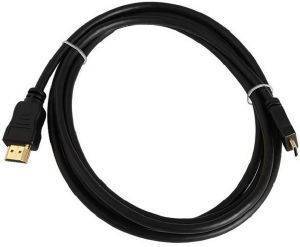 INLINE MINI HDMI TO HDMI CABLE HIGH SPEED 2M BLACK