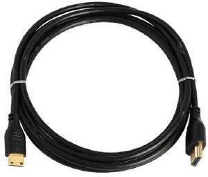 INLINE MINI HDMI TO HDMI CABLE HIGH SPEED WITH ETHERNET 1.8M BLACK