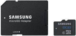 SAMSUNG MB-MS8GBA/EU 8GB STANDARD MICRO SDHC CLASS 4 WITH ADAPTER
