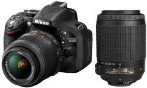 NIKON D5200 KIT BLACK + AF-S DX 18-55 VR II + 55-200 VR