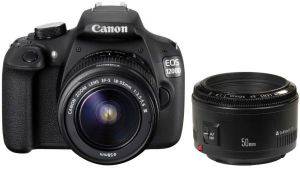 CANON EOS 1200D KIT + EF-S 18-55MM DC III + EF 1.8/50