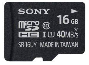 SONY SR16UYA 16GB MICRO SDHC UHS-I CLASS 10