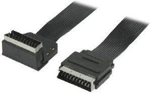 VALUELINE VLVP31035B1.00 VIDEO SCART CABLE MALE 90 ANGLED - SCART MALE FLAT STRAIGHT 1M
