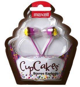 MAXELL CUPCAKES STEREO EARBUDS PINK