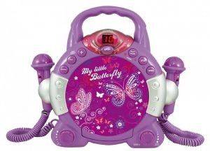 SOUNDMASTER KCD46LI SING-A-LONG CD PLAYER WITH DUAL MICROPHONES FOR CHILDREN PURPLE