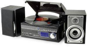 SOUNDMASTER MCD1700 STEREO MUSIC CENTER WITH RADIO/CASSETTE PLAYER/TURNTABLE/USB/SD AND ENCODING